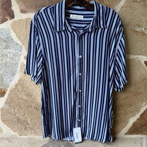 Men's Striped Blue Shirt